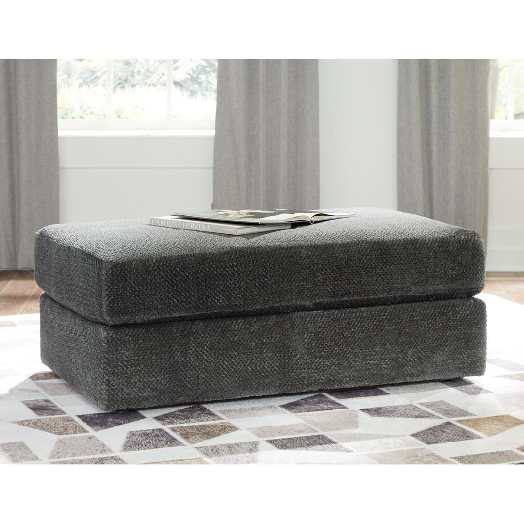 Karinne Oversized Accent Ottoman - Smoke - Gallery Image 1