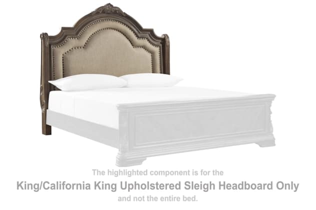 Charmond King/Cal King Upholestered Sleigh Headboard - Gallery Image 1