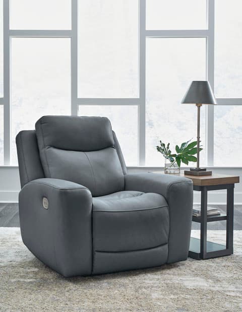 Mindanao Power Recliner with Adjustable Headrest - Steel - Gallery Image 1