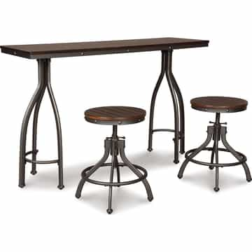 Odium Counter Dining Set - Rustic Brown/3 - Piece - Gallery Image 3