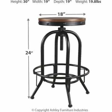 Valebeck Adjustable Height Stool (Set of 2) - Gallery Image 2