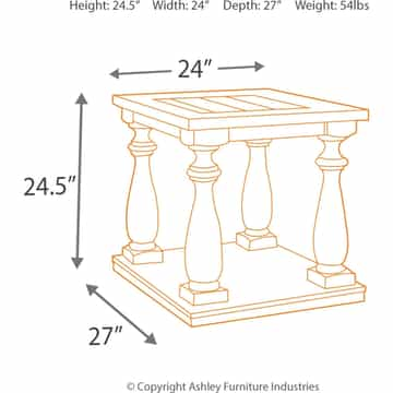 Mallacar Rectangle End Table - Gallery Image 5