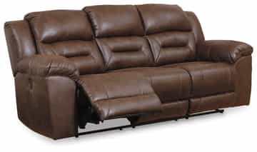 Stoneland Reclining Sofa with Power - Chocolate - Gallery Image 6