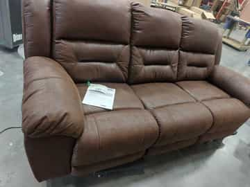 Stoneland Reclining Sofa with Power - Chocolate - Gallery Image 2