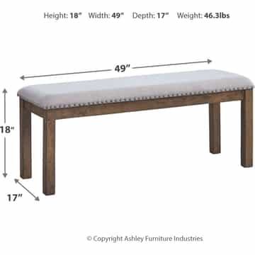 Moriville Dining Bench - Gallery Image 2