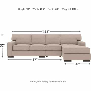 Ashlor-Exclusive 3 Piece Sectional - Slate/Right Facing - Gallery Image 5