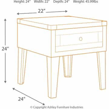 Chazney Rectangle End Table - Gallery Image 3