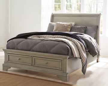 Lettner Full Sleigh Bed with 2 Storage Drawers - Gallery Image 3