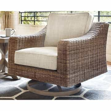 Outdoor Beachcroft Swivel Lounge Chair with Cushion - Gallery Image 6