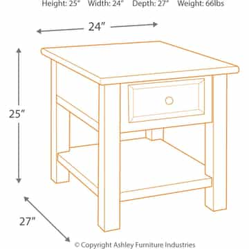 Tyler Creek Rectangle End Table - Gallery Image 2