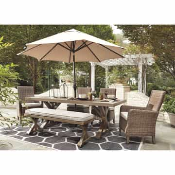 Outdoor Beachcroft Rectangle Dining Table - Gallery Image 3