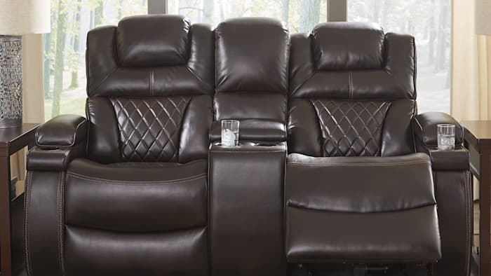 Warnerton Power Reclining Loveseat with Console - Gallery Image 1